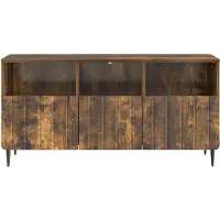 vidaXL Meuble TV en chêne fumé 102 x 34,5 x 50 cm en aggloméré