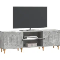 vidaXL Meuble TV 150 x 31 x 50 cm, gris béton, aggloméré