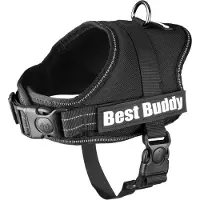 Flamingo Best Buddy Pluto Dog Harness Noir 50-70 cm x 25 mm