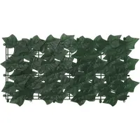 vidaXL Brise-vue pour balcon avec motif de feuilles vert foncé 200 x 150 cm
