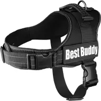 Flamingo Best Buddy Pluto Dog Harness Noir 70-90 cm x 50 mm