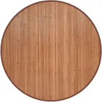 vidaXL Tapis rond naturel 100 cm bambou