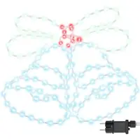 vidaXL Cloche de Noël avec 144 LED Multicolore 56 x 46 cm PVC