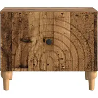 vidaXL Table basse à tiroirs en bois recyclé 49 x 50 x 40 cm Panneau de bois