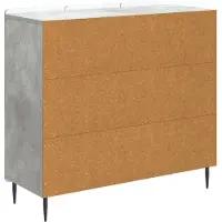 vidaXL Buffet gris béton 89 x 34,5 x 82 cm en aggloméré
