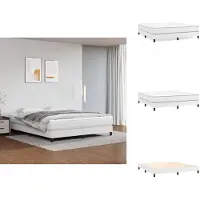 vidaXL Cadre de lit blanc 160x200 cm en similicuir