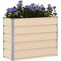 vidaXL Jardinière Ivoire 100 X 40 X 75 Cm Acier