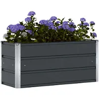 vidaXL Jardinière Anthracite 100 X 40 X 45 Cm Acier