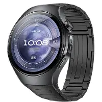 INF Bracelet de montre en alliage de titane compatible avec HUAWEI WATCH5, 18.3cm, fermoir pliant Black 46 mm
