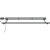 vidaXL Armature de store manuelle avec LED, beige et anthracite, 3 x 2,5 m
