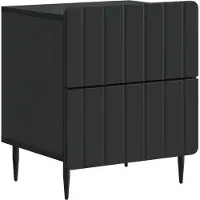 vidaXL Cabinet de chevet avec tiroir 2 pcs Noir 43 x 34,5 x 49,5 cm