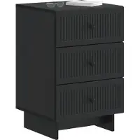 vidaXL Cabinet de chevet Noir 43 x 41 x 66,5 cm Bois d'ingénierie