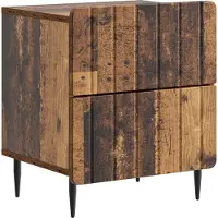 vidaXL Cabinet de chevet 2 pcs Bois ancien 43 x 34,5 x 49,5 cm