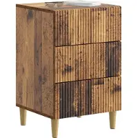 vidaXL Cabinet de chevet avec tiroir Bois ancien 43 x 41 x 66,5 cm