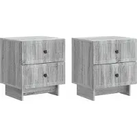 vidaXL Cabinet de chevet 2 pcs Sonoma gris 43 x 34,5 x 47,5 cm