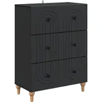 vidaXL Armoire à tiroirs Noir 66 x 34,5 x 90 cm Bois d'ingénierie