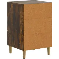 vidaXL Cabinet de chevet avec tiroir Chêne fumé 43 x 41 x 66,5 cm