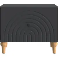vidaXL Table basse à tiroirs, noire, 49 x 50 x 40 cm, aggloméré