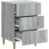 vidaXL Cabinet de chevet avec tiroir Sonoma gris 43 x 41 x 66,5 cm