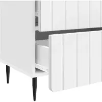 vidaXL Cabinet de chevet Blanc brillant 62 x 34,5 x 49,5 cm