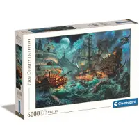Clementoni , Puzzle "Bataille de Pirates" - 6000 pièces.