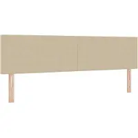 vidaXL Tête de lit LED avec bandes lumineuses LED, gris-vert, 180 cm, tissu velours