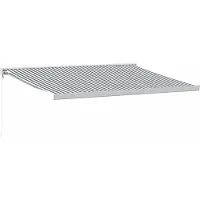 vidaXL Auvent rétractable Anthracite et blanc 4,5x3 m Tissu Aluminium