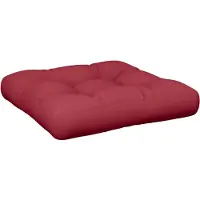 vidaXL Coussin de palette rouge bordeaux 50x50x12 cm tissu