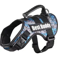 Flamingo Harnais Best Buddy Uranus bleu/camouflage Grid, taille : M
