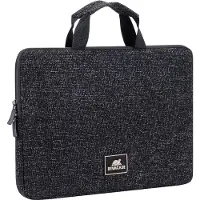 Rivacase Pochette pour ordinateur portable avec poignées (14", Universel), Sac pour notebook, Noir