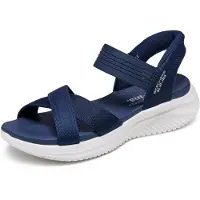SKECHERS Slip-Ins: Ultra Flex 3.0 Sandalen Plat - Blauw - Maat 36