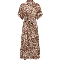 ONLY Robe-chemise 'ONLSafa' crème / chocolat