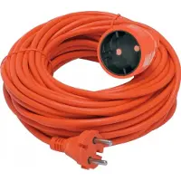 Enzo Rallonge de jardin ECO PO-ST Prise 2P 10A 2300W 20 mètres, câble 2x1 orange PLASTROL