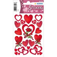 Herma Sticker Decor Coeur Et Roses 3 X 22 Stickers 3619