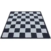 Ubergames Chess Checkerboard grandeur nature - 500x500 cm - Nylon robuste avec piquets