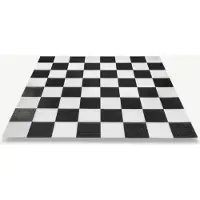 Ubergames Dames et échiquier en vinyle caoutchouté - 240x240 cm - 64 pièces