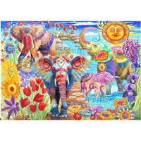 Bluebird Puzzle Puzzle Elephants in the Garden - 2000 pièces