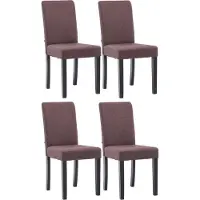 CLP lot de 4 chaises de salle à manger Ina tissu cappuccino