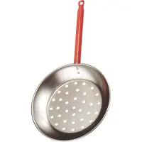 Generique Poele A Chataigne 28 Cm Marron Acier Tout Feu Sauf Induction La Ideal