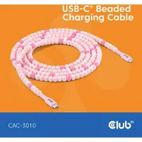 Club 3D Club3d CLUB3D USB-C Beaded Cable Pink (Câble perlé USB-C)