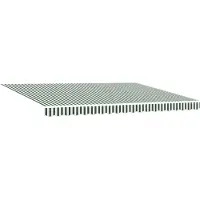 vidaXL Tissu De Remplacement Pour Auvent Pour Cadre De 4.5x3 M Vert Et Blanc