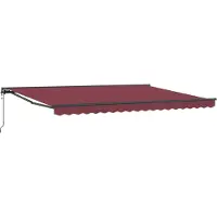 vidaXL Store électrique rétractable, rouge bordeaux et anthracite, 4 x 2 m