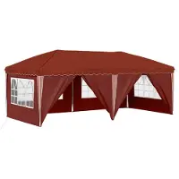 vidaXL Tente de réception pliable 575 x 288 x 245 cm, couleur terre cuite