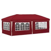 vidaXL Tente de réception pliable 575 x 288 x 245 cm Rouge bordeaux