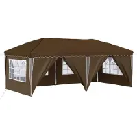 vidaXL Tente de réception pliable 575 x 288 x 245 cm, couleur taupe