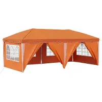 vidaXL Tente de réception pliable 575 x 288 x 245 cm, orange