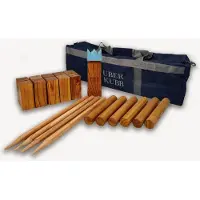 Ubergames KUBB / Kubb suédois - Dimensions officielles, Eco-bois, Dans un sac de transport pratique