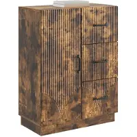 vidaXL Buffet en chêne fumé 66 x 34,5 x 87 cm, aggloméré