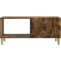 vidaXL Table basse en bois imitation chêne fumé, 90 x 50 x 40 cm