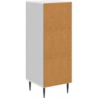 vidaXL Buffet blanc brillant 33 x 34,5 x 89,5 cm en aggloméré